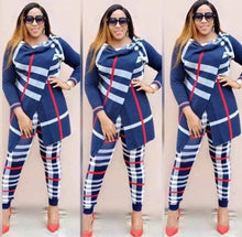 Load image into Gallery viewer, 2 Two Piece Set Women track suit tops and pants hooded suit fashion plaid jogging femme sets two piece outfits sweat suits